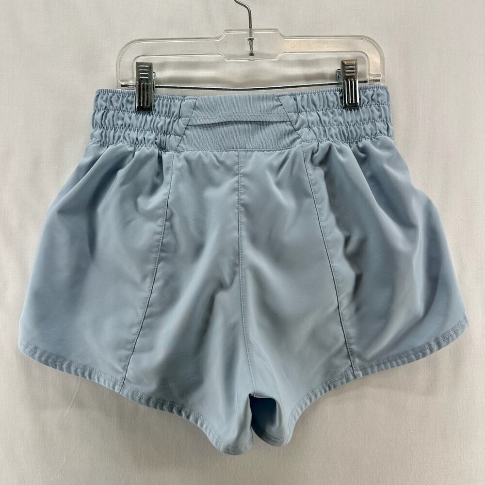 Nike Dri-Fit One Athletic Short Women XS Mid Rise Brief Lined Elastic Waist Blue - Picture 2 of 12
